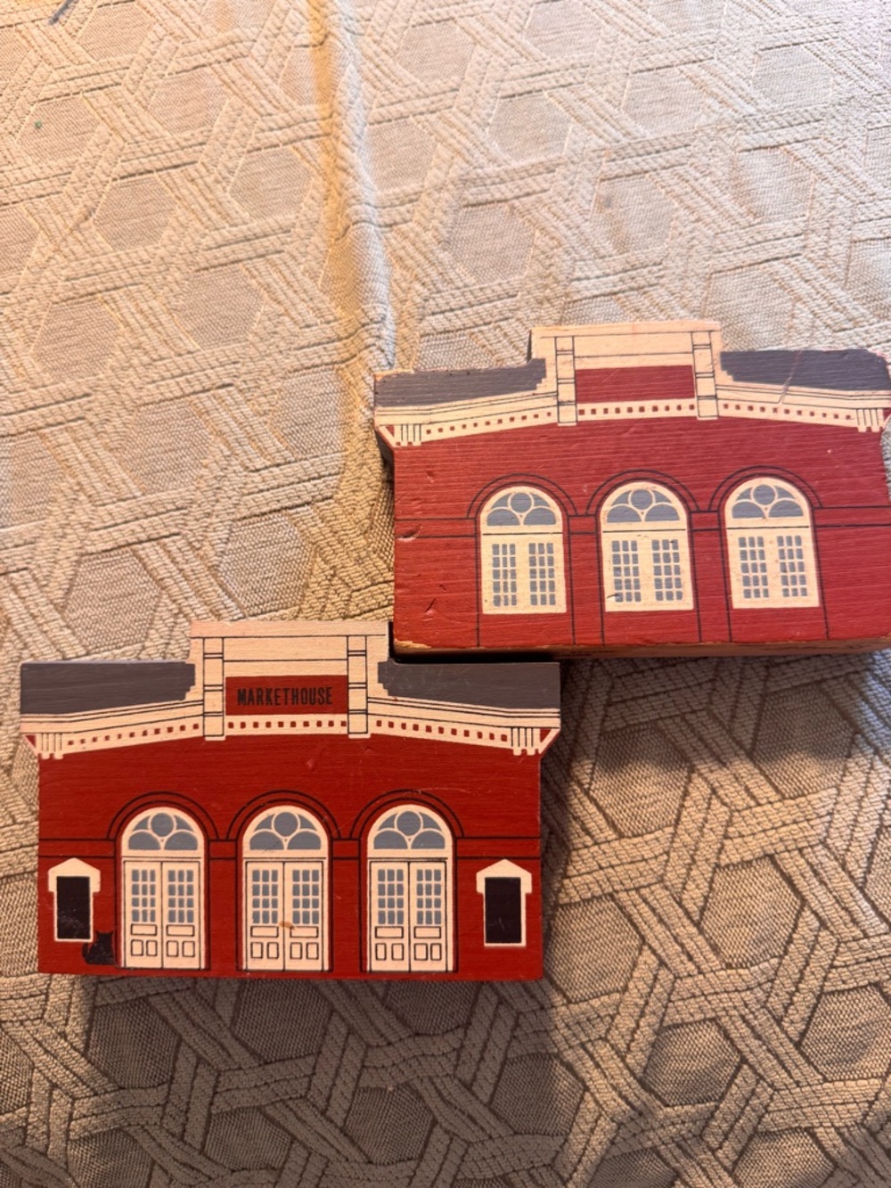 Cat's Meow Series V Markethouse 1988, classic village shelf sitter, lot of 2